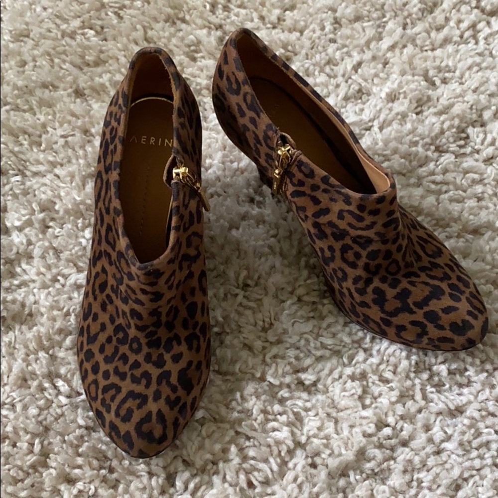 AERIN leopard cheetah ankle booties
